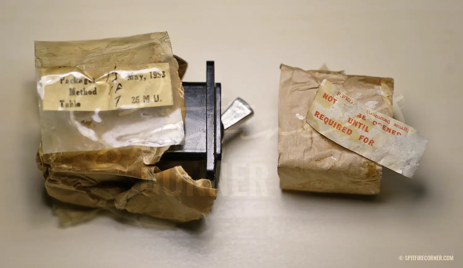 Wax paper with label after opening it up
